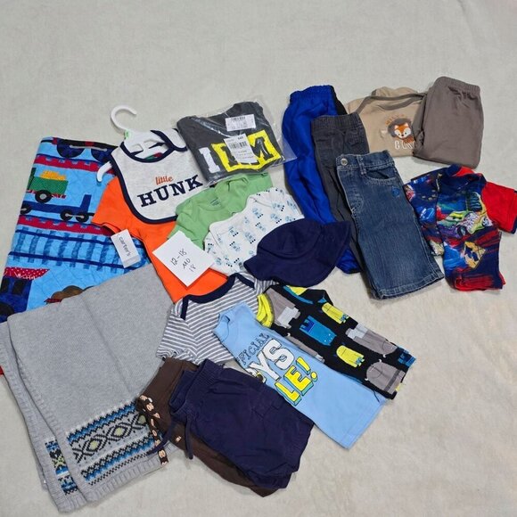 Baby Boy Bundle 12–18M – Polo RL, Disney, Carter’s + Cozy Blankets NWT & EUC - Picture 7 of 9